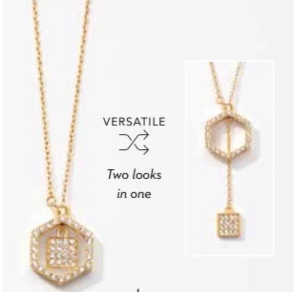 Touchstone Crystal by Swarovski CHIME IN versatile necklace 18K plated BNIB